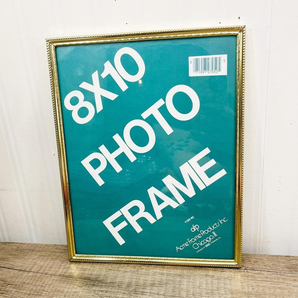 Vintage Brass Picture Frame 8x10: Gold Plated Table Display